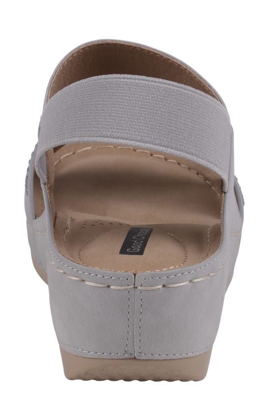 Shop Good Choice New York Tammy Platform Wedge Sandal In Silver