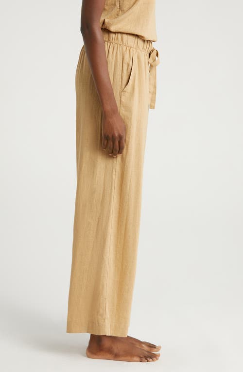 Nordstrom Vacation Linen Blend Pajama Pants In Tan Travertine