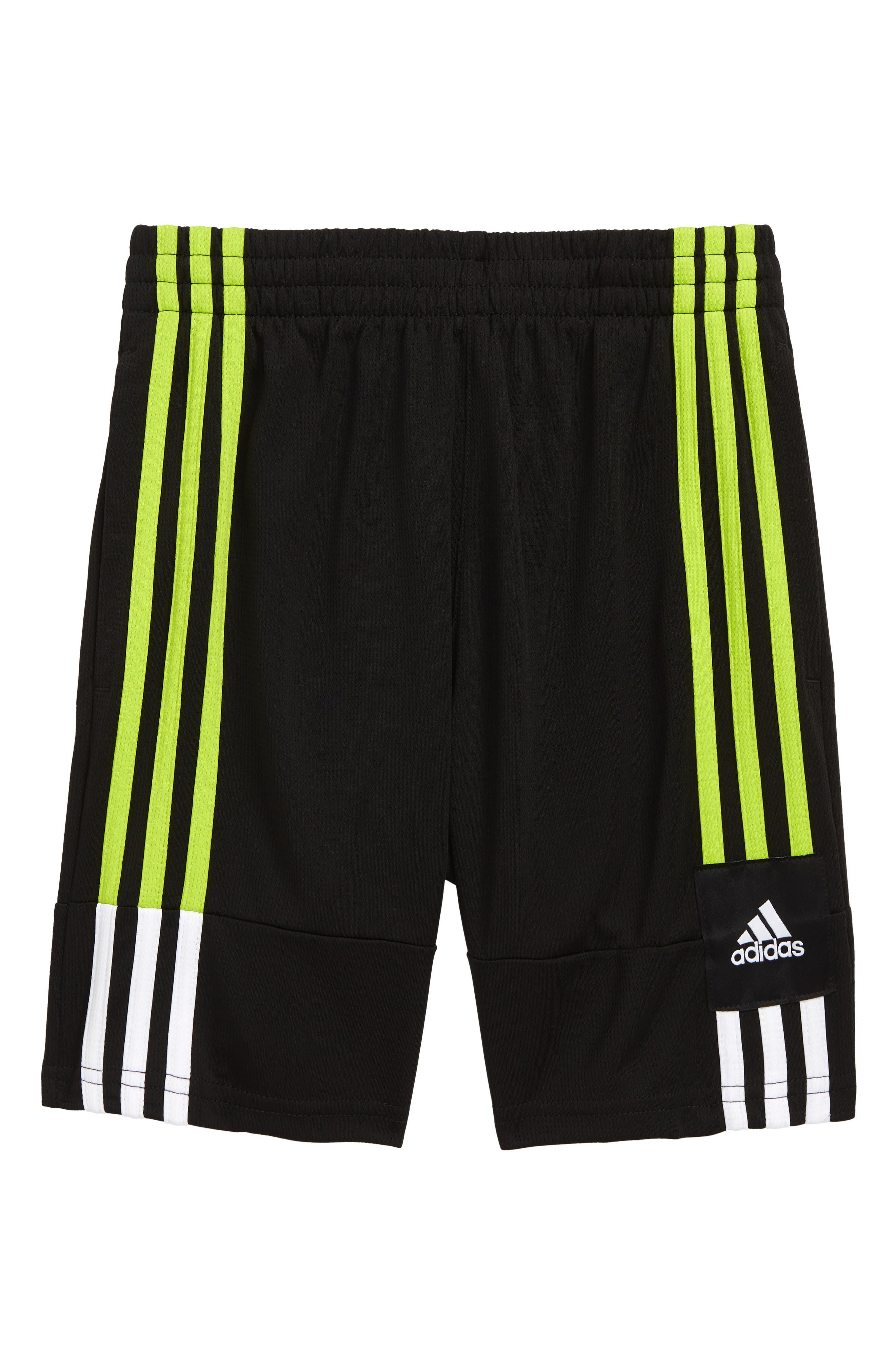 Adidas Originals Kids' Seasonal 3g Speed X Shorts In Black W/ Lime Green