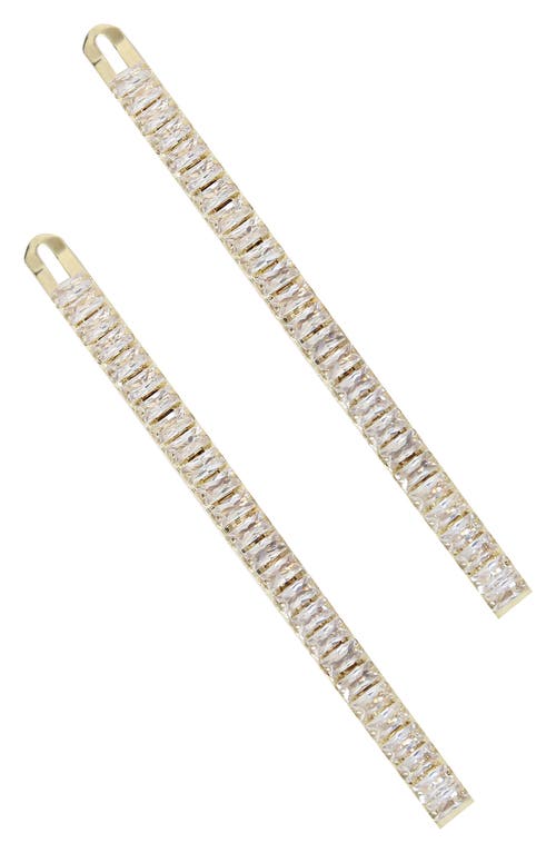 Ettika 2-Pack Crystal Bobby Pins in Gold at Nordstrom
