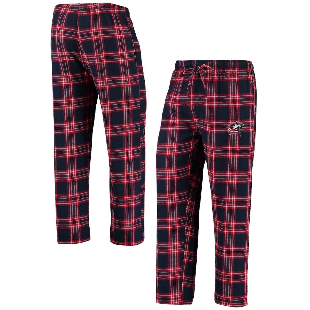 mens red and blue plaid pants