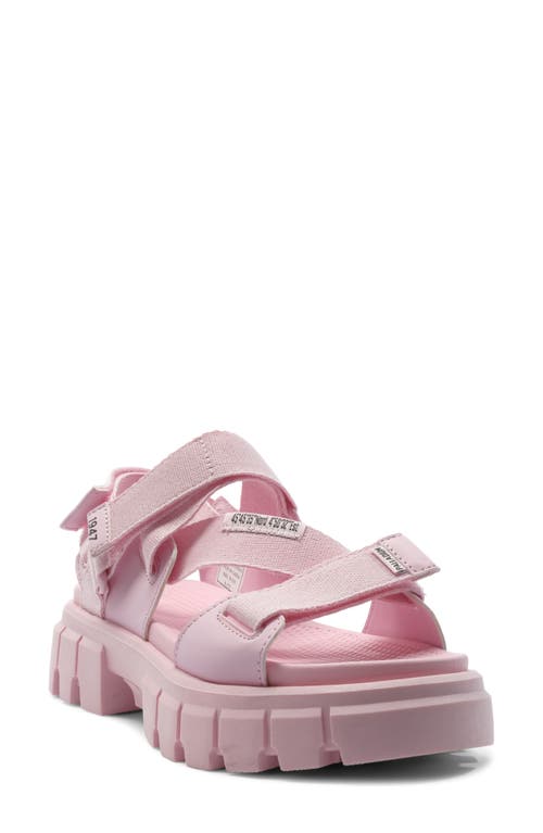 Revolt Mono Platform Sandal in Cold Pink