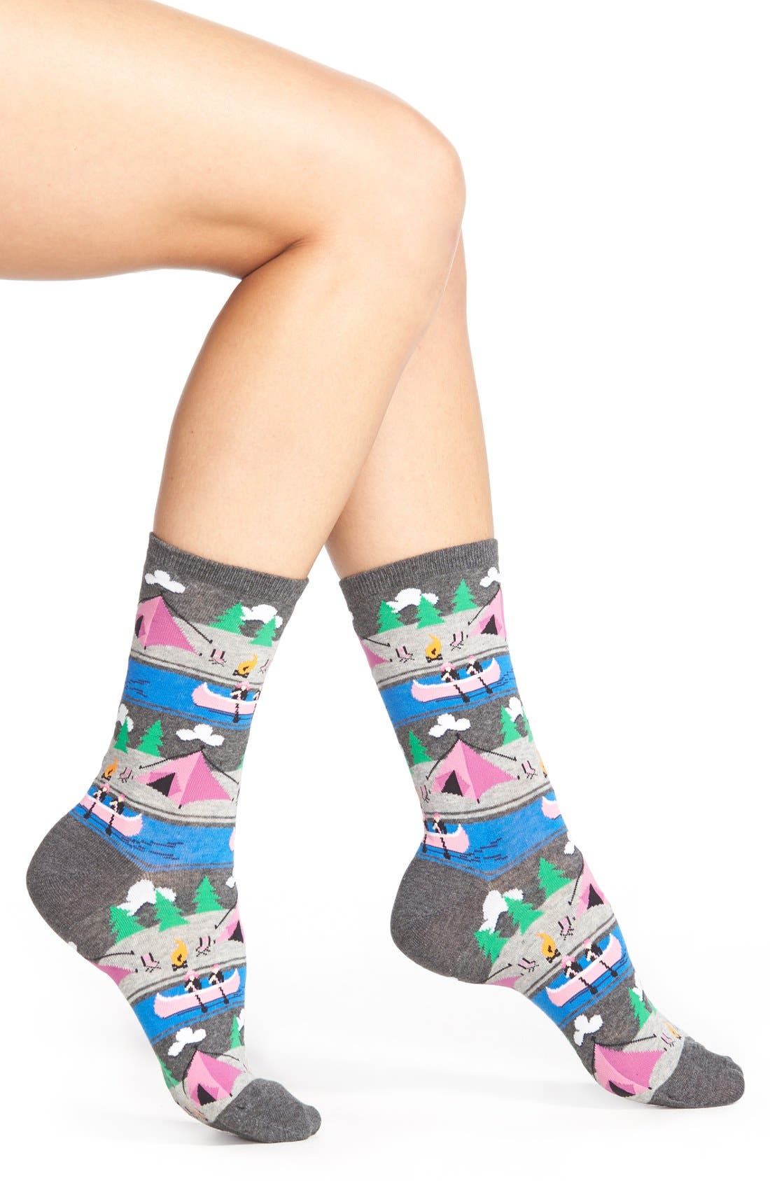 Hot Sox 'Camping Scene' Crew Socks Nordstrom