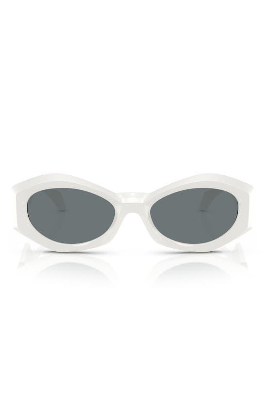 Shop Versace 54mm Irregular Sunglasses In White