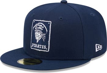 New Era Men's New Era Navy Pittsburgh Pirates Cooperstown Collection  Oceanside Green Undervisor 59FIFTY Fitted Hat
