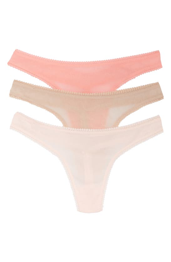 On Gossamer 3-pack Mesh Thongs In Chpbshsal