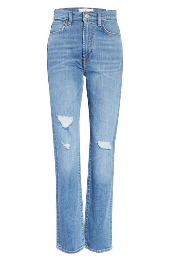 7 For All Mankind Easy Slim Distressed Jeans In Dream W/ Destroy2