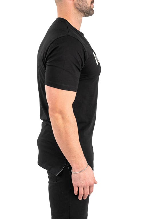 Maceoo Scrabble Logo Cotton Graphic T-shirt In Black
