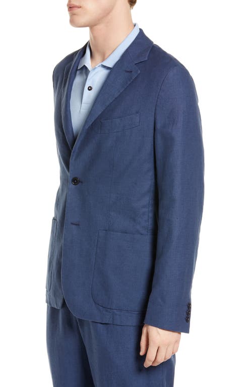 Shop Ted Baker London Onich Solid Stretch Linen & Cotton Sport Coat In Navy