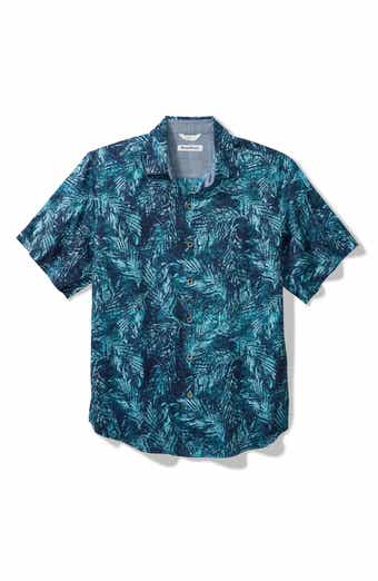 Tommy Bahama Bahama Coast Vibrant Vines IslandZone Button-Up Camp Shirt in  Bering Blue