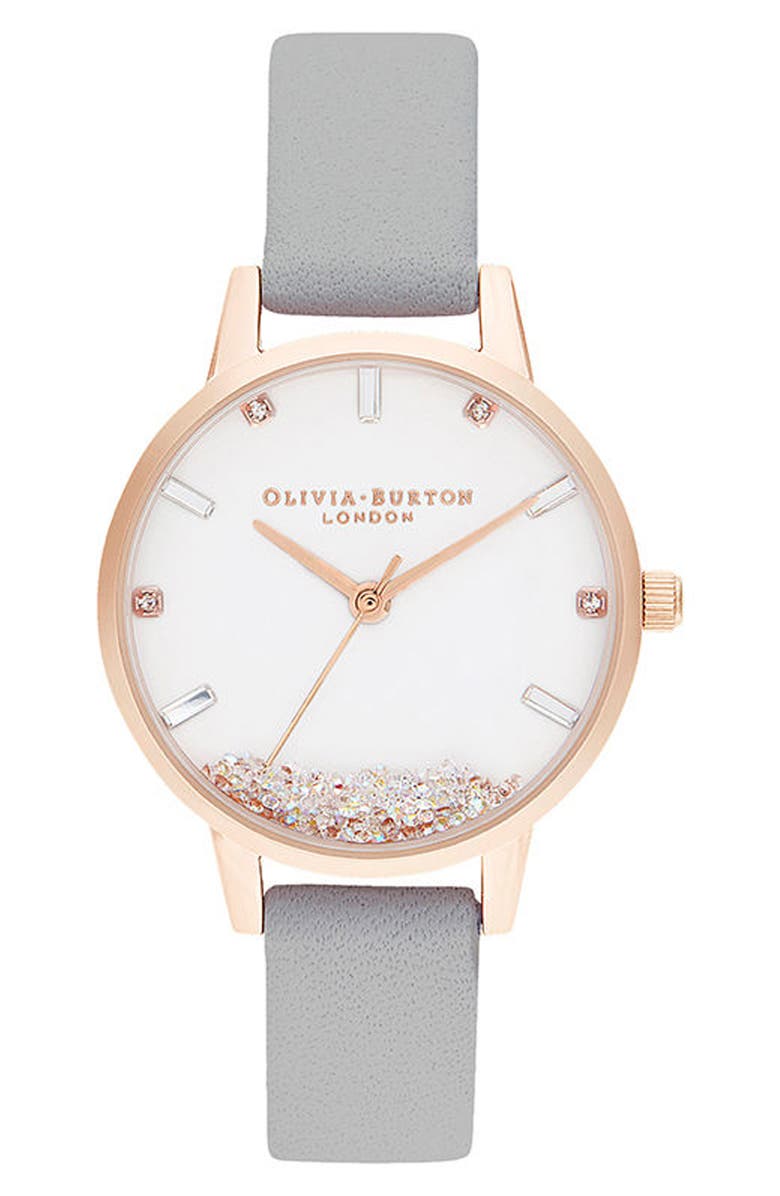 Oliva Burton Wishing Faux Leather Strap Watch 30mm Nordstrom