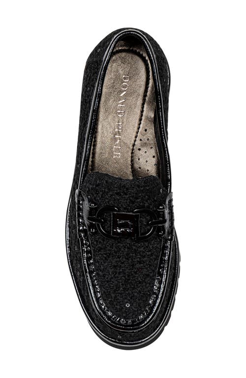 Shop Donald Pliner Moc Toe Bit Loafer In Black