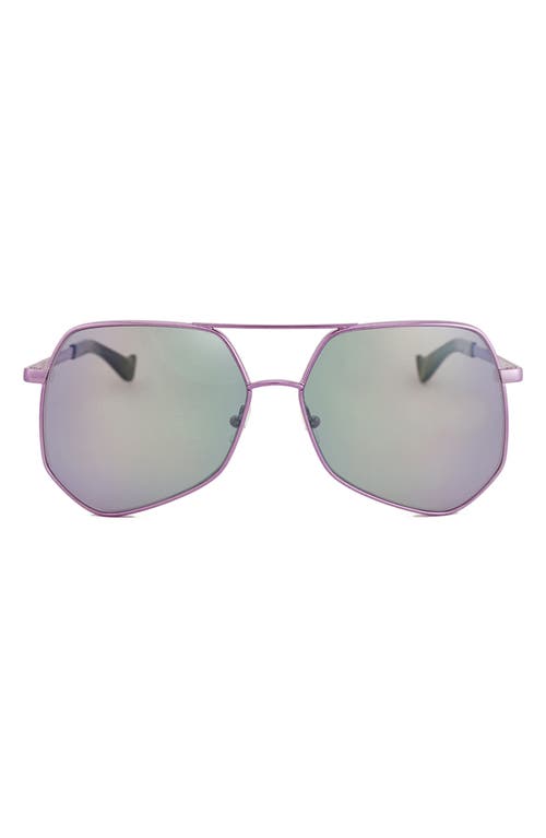 Megalast 59mm Aviator Sunglasses in Lavender/Grey