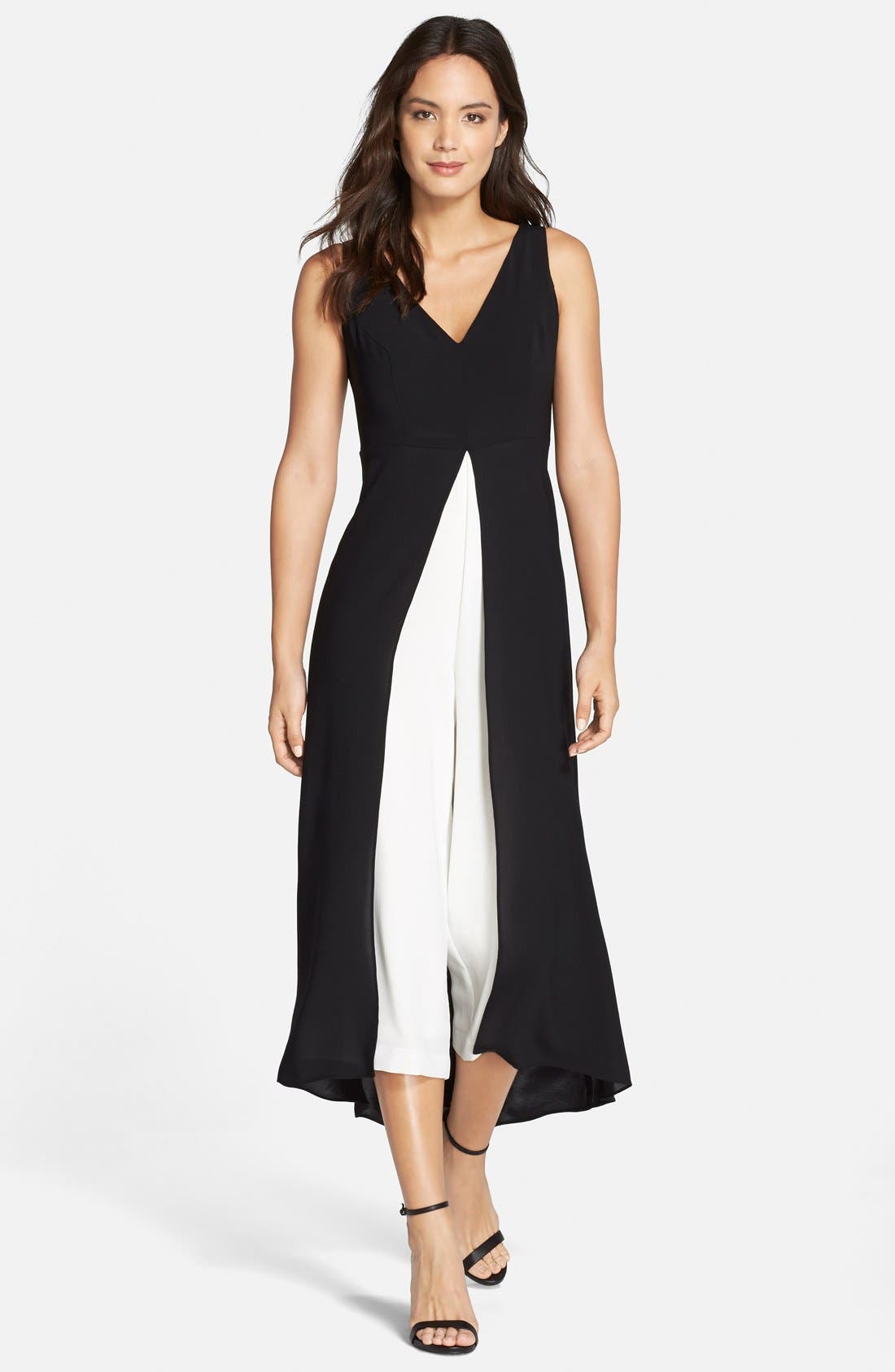 Adrianna Papell Colorblock Crepe Jumpsuit | Nordstrom