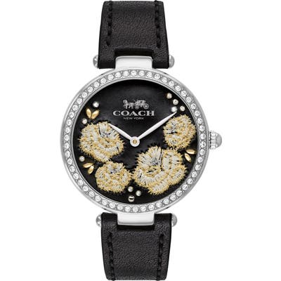 Coach Park Leather Strap Watch,