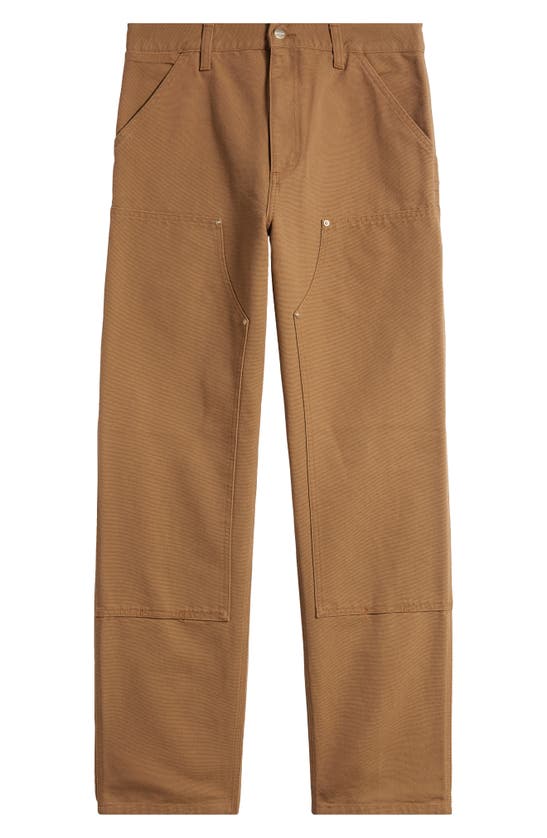 Shop Carhartt Work In Progress Double Knee Pants In Hamilton Brown Rinsed