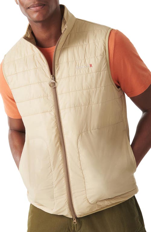 Barbour Shoreline Quilted Nylon Vest in Putty