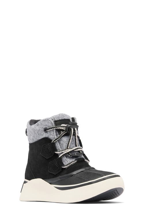 Shop Sorel Kids' Out N About Iv Chillz Waterproof Duck Boot In Black/chalk