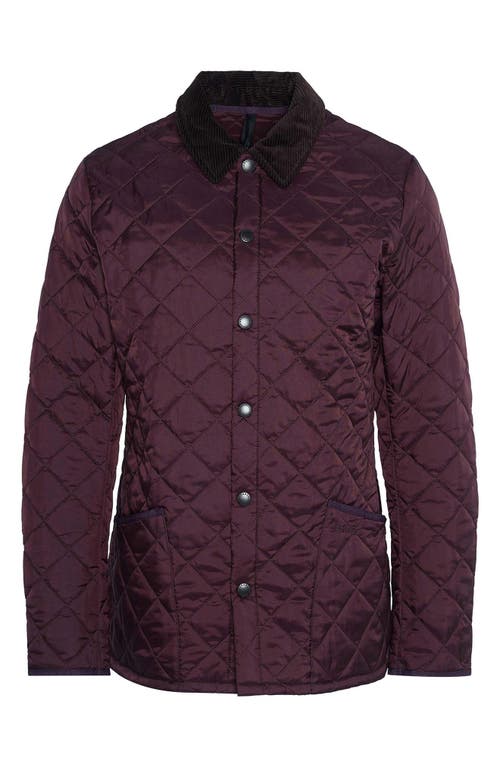 Shop Barbour Heritage Liddesdale Quilted Jacket In Winter Blackberry