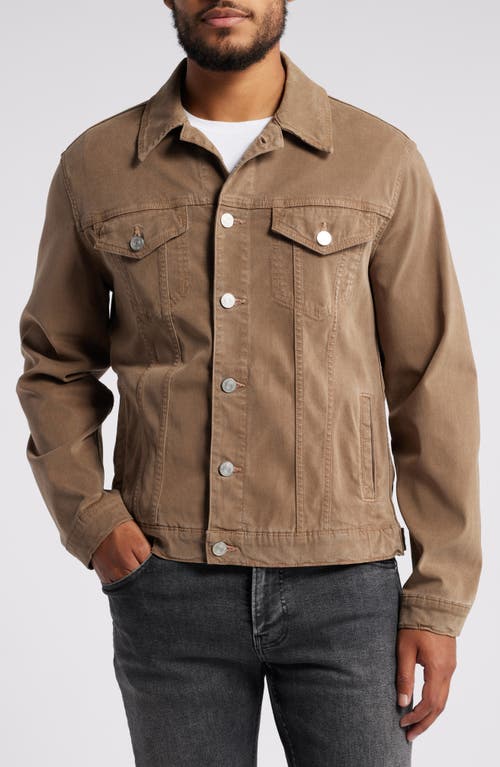 Shop Frame Heritage Trucker Jacket In Dark Camel