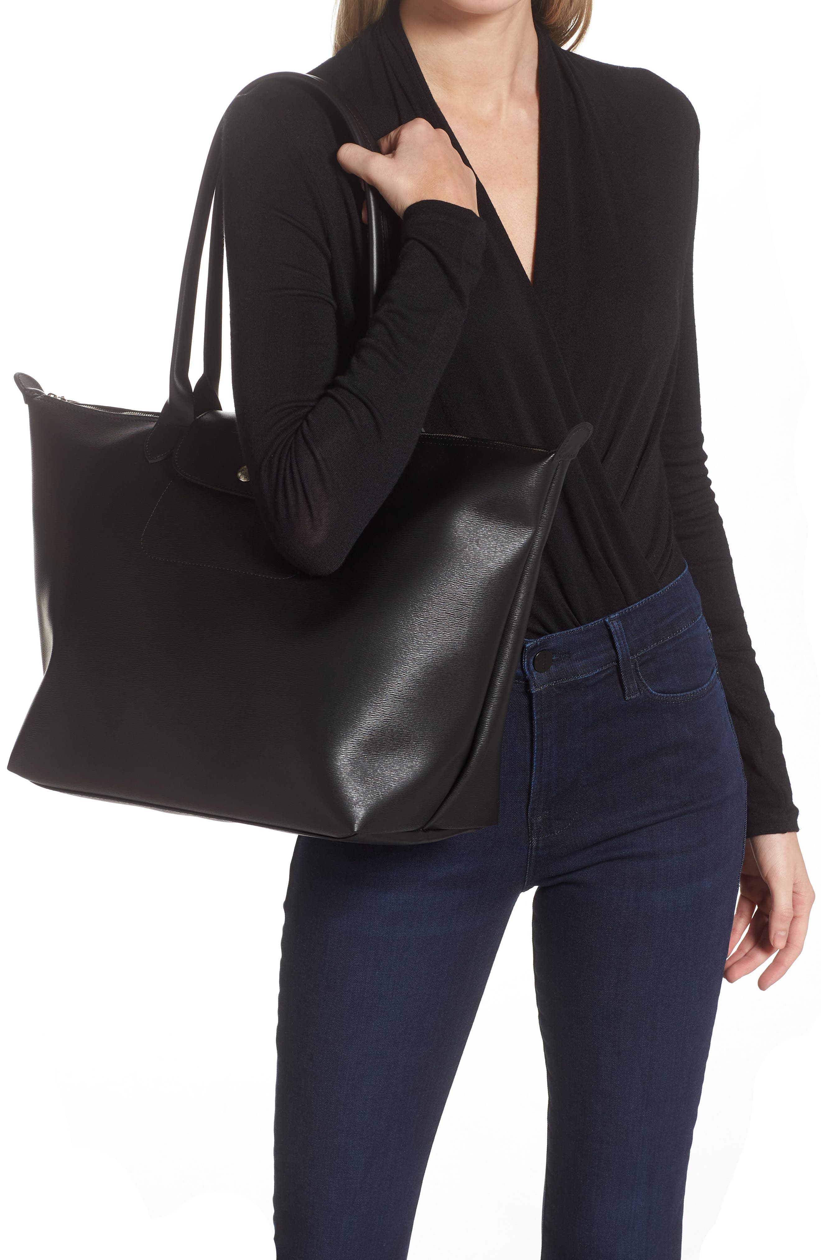 longchamp le pliage large shoulder tote