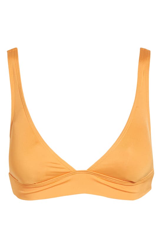 Billabong Classic Solid Bikini Top In Marigold