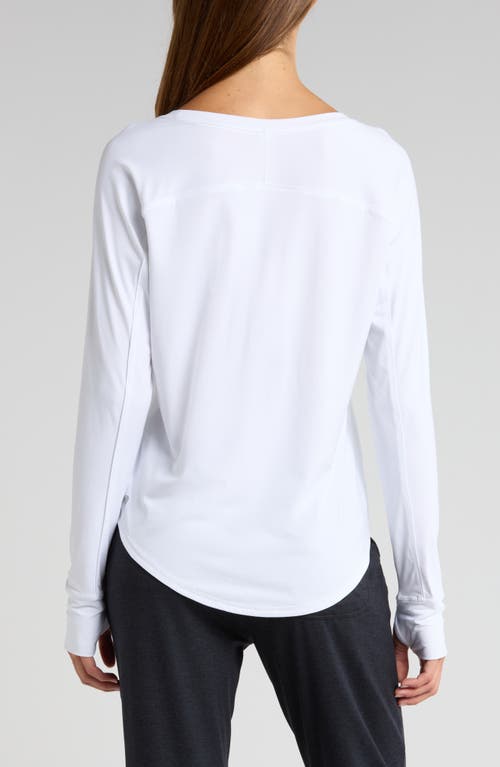 Shop Zella Movement Long Sleeve Performance T-shirt In White