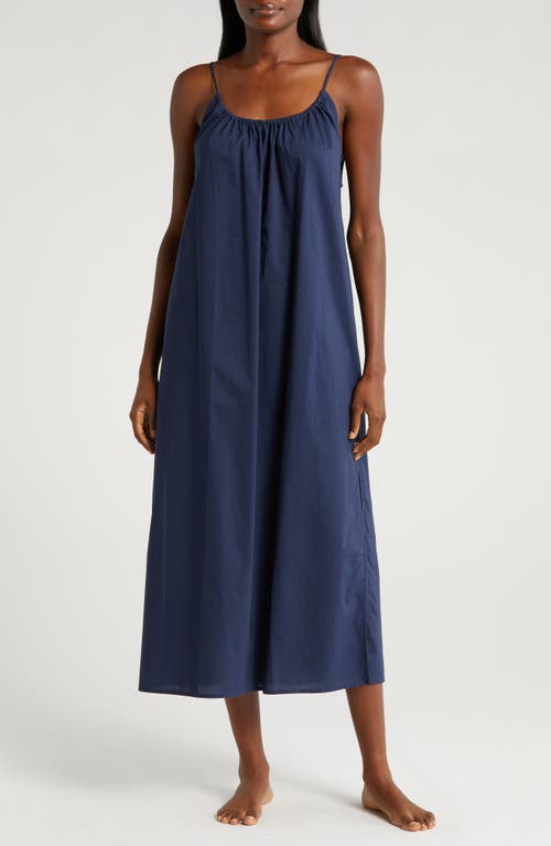 Cotton Nightgown in Deep Blue