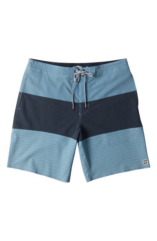 Shop Billabong Tribong Lo Tide Water Repellent Board Shorts In Washed Blue