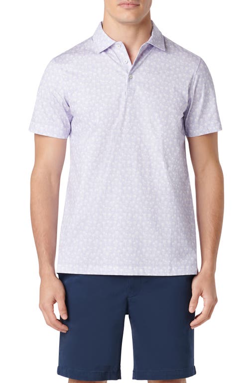 Shop Bugatchi Victor Ooohcotton® Palm Print Polo In Lavender