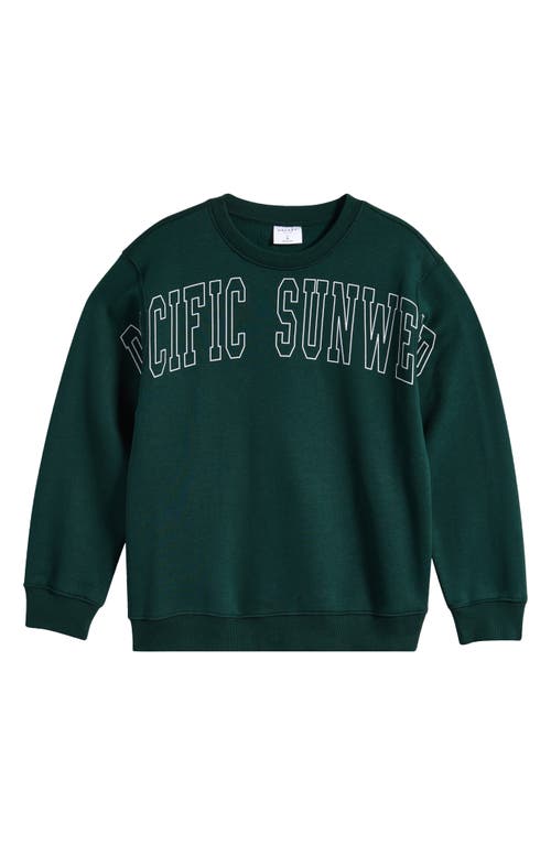 PACSUN PACSUN KIDS' LOGO OUTLINE CREWNECK SWEATSHIRT 