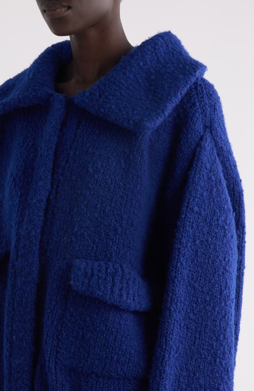 Shop Dries Van Noten Teo Wool Sweater Jacket In Blue