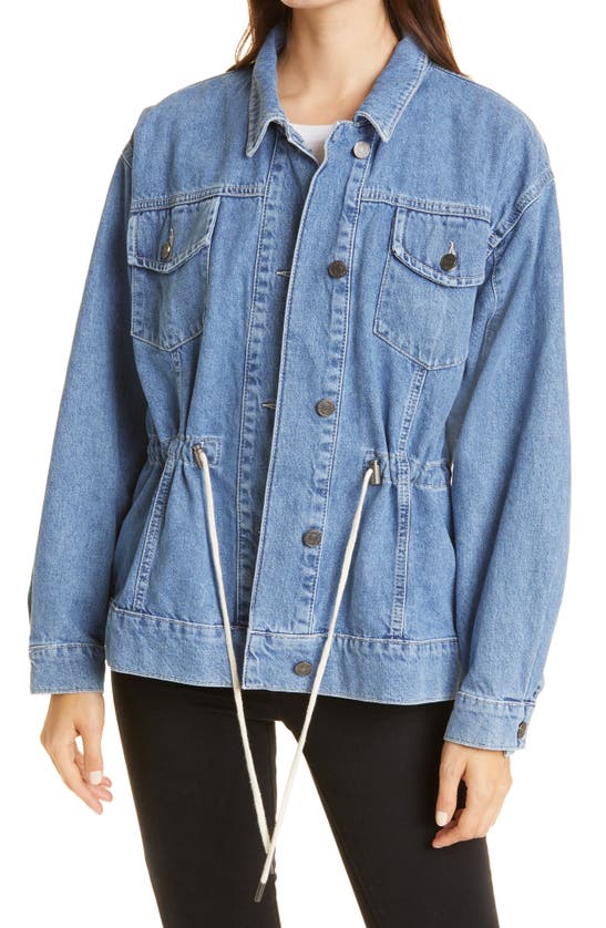 BA&SH EDSON TIE WAIST DENIM JACKET