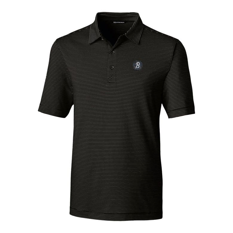 Shop Cutter & Buck Black Baltimore Orioles City Connect Big & Tall Forge Pencil Stripe Stretch Polo