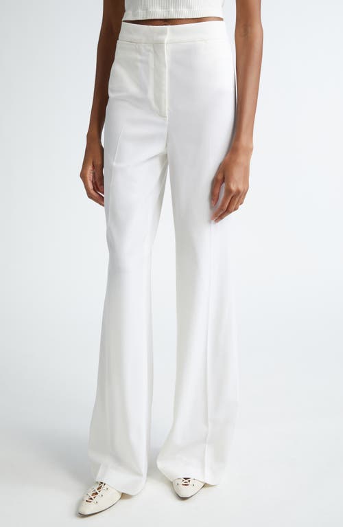 Shop Stella Mccartney Iconic Stretch Wool Flare Leg Pants In Cream