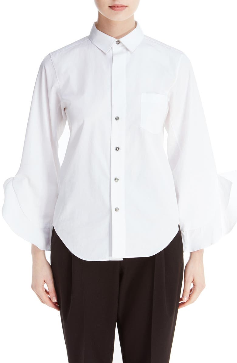 Toga Flare Cuff Cotton Shirt | Nordstrom