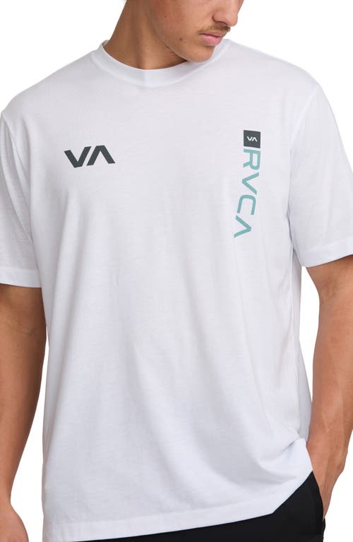 Shop Rvca Logo Box Performance Graphic T-shirt In White