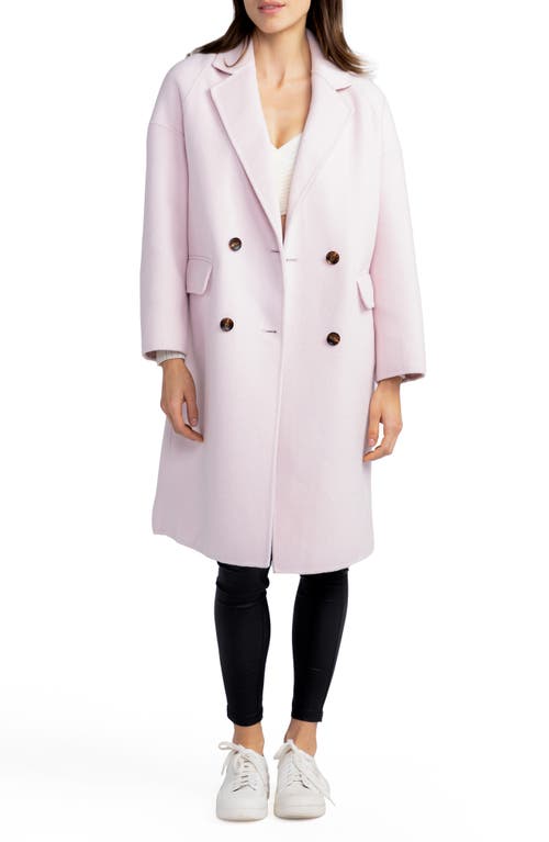 Amnesia Oversize Double Breasted Coat in Pale Pink