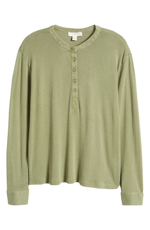 Shop Treasure & Bond Boxy Henley In Olive Acorn