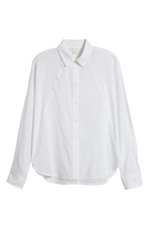 Shop Caslonr Caslon(r) Dolman Sleeve Cotton Button-up Shirt In White