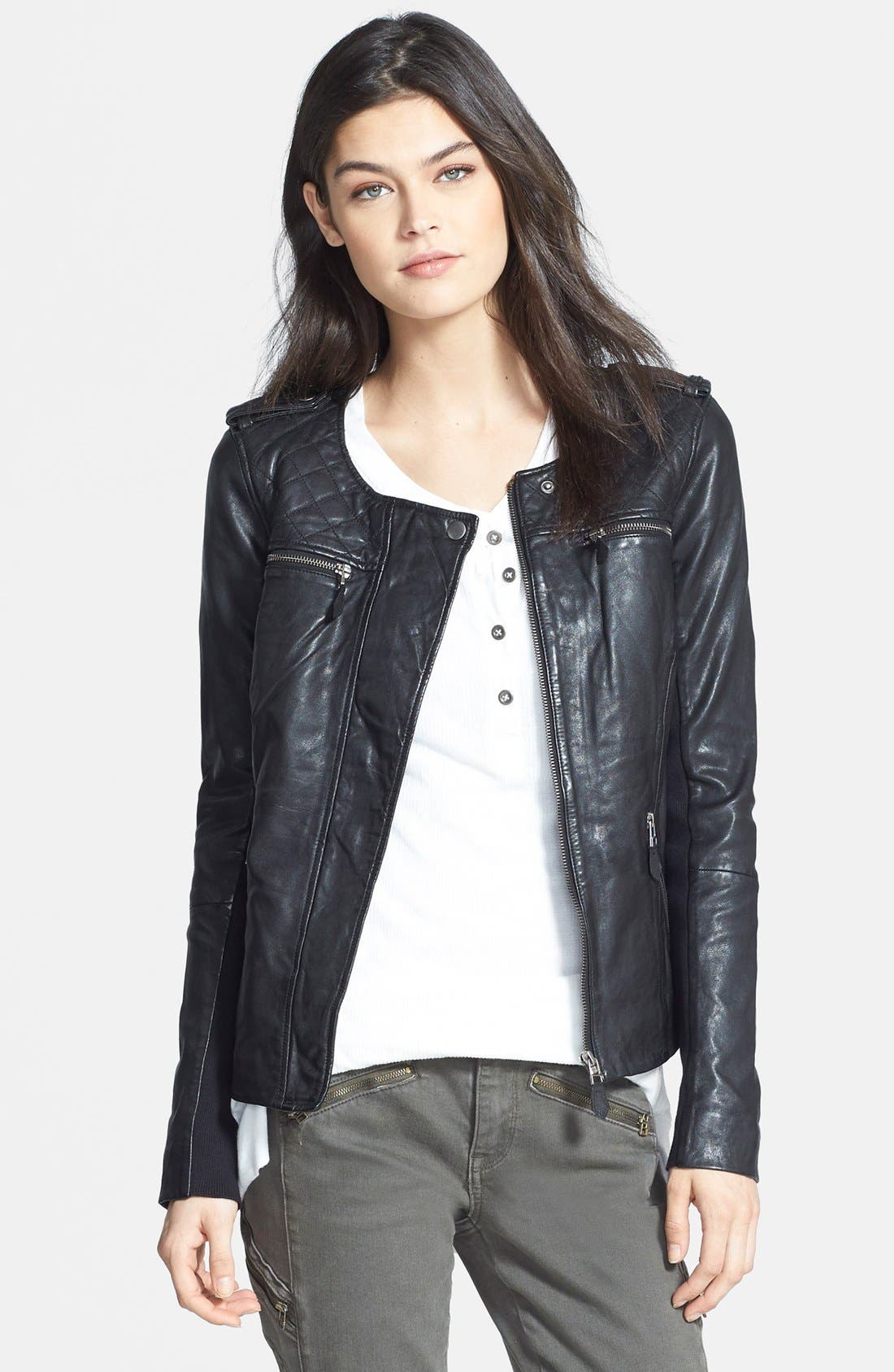 Hinge Quilted Leather Jacket Nordstrom