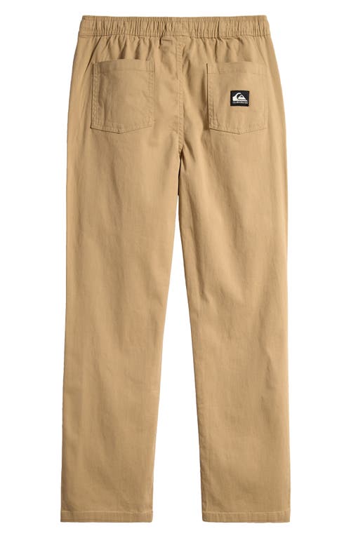 Shop Quiksilver Kids' Dna Drawstring Beach Pants In Khaki