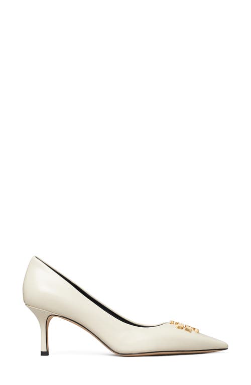 Shop Tory Burch Eleanor Pointed Toe Pump In Light Cream