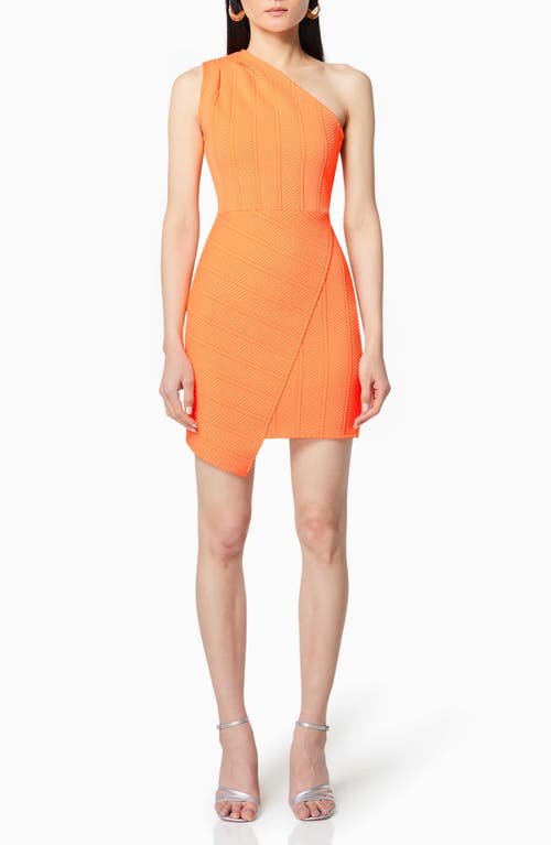 Elliatt Thriving One-Shoulder Minidress Neonorange at Nordstrom,