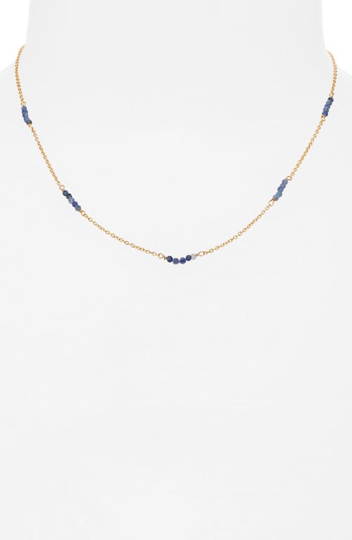 Shop Argento Vivo Sterling Silver Beaded Station Chain Necklace In Gold/blue
