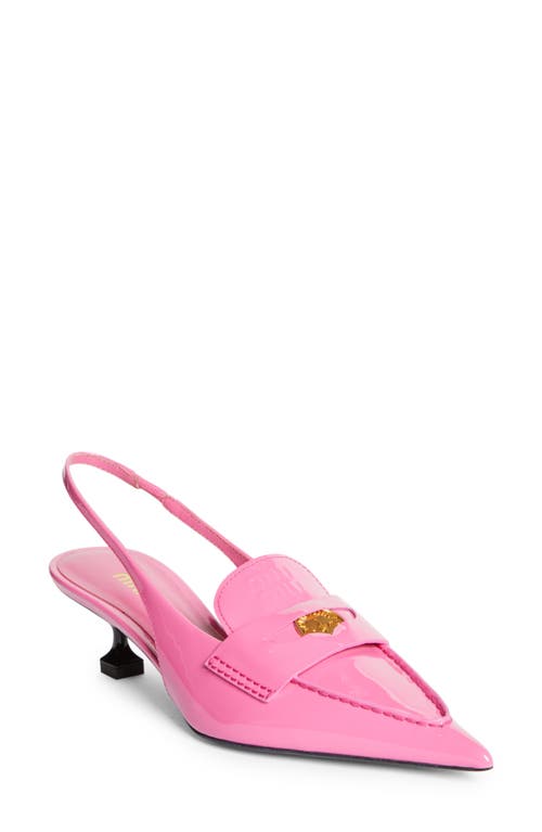 Miu Miu Kitten Heel Slingback Pump in Pink