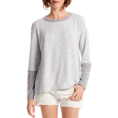 Michael Stars Colorblock Pullover Top, Grey