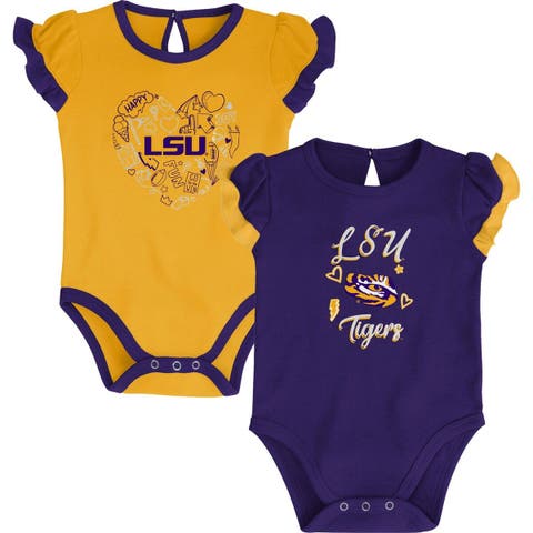 Infant Purple/Gold Minnesota Vikings Little Kicker Long Sleeve Bodysuit &  Pants Set