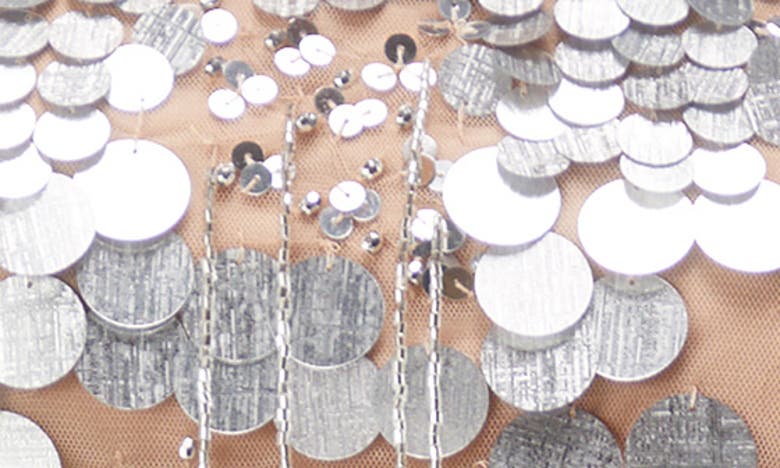 Shop Nasty Gal Paillette Beaded Fringe Crop Top In Silver