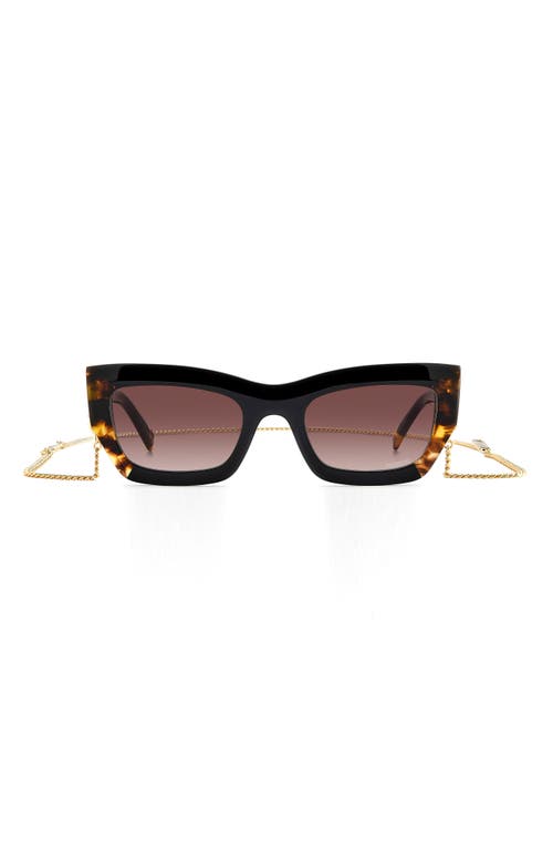 Missoni 53mm Cat Eye Chain Sunglasses In Black